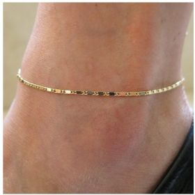 All-match Fresh And Popular Simple Beach Chain Anklet (Option: Gold)