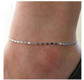 All-match Fresh And Popular Simple Beach Chain Anklet (Option: Silver)